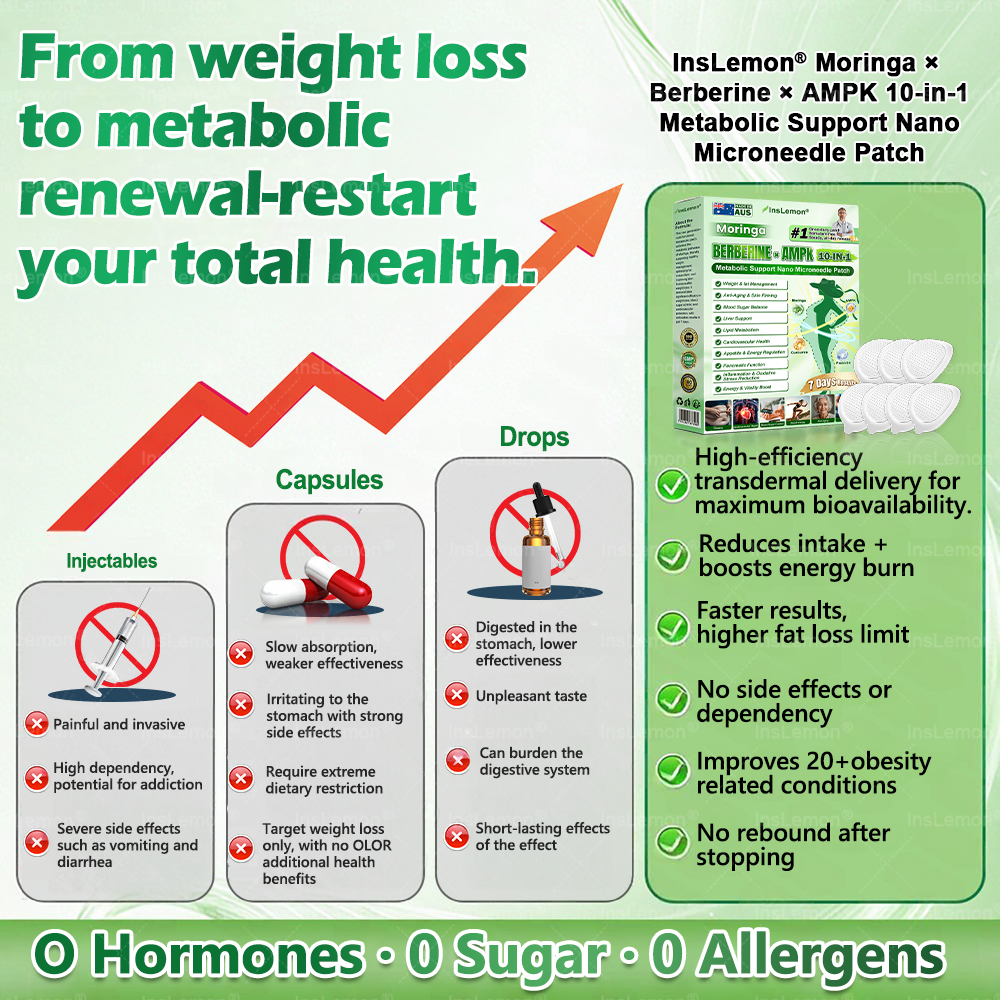 𝐈𝐧𝐬𝐋𝐞𝐦𝐨𝐧®𝗠𝗼𝗿𝗶𝗻𝗴𝗮 × 𝗕𝗲𝗿𝗯𝗲𝗿𝗶𝗻𝗲 × 𝗔𝗠𝗣𝗞 𝟭𝟬-𝗶𝗻-𝟭 𝗠𝗲𝘁𝗮𝗯𝗼𝗹𝗶𝗰 𝗦𝘂𝗽𝗽𝗼𝗿𝘁 𝗡𝗮𝗻𝗼 𝗠𝗶𝗰𝗿𝗼𝗻𝗲𝗲𝗱𝗹𝗲 𝗣𝗮𝘁𝗰𝗵 (𝐉𝐮𝐬𝐭 𝐨𝐧𝐜𝐞 𝐚 𝐝𝐚𝐲, 𝐯𝐢𝐬𝐢𝐛𝐥𝐞 𝐜𝐡𝐚𝐧𝐠𝐞𝐬 𝐢𝐧 𝟕 𝐝𝐚𝐲𝐬） ✅ 𝐅𝐨𝐫 𝐨𝐛𝐞𝐬𝐢𝐭𝐲, 🅛🅞🅞🅢🅔 🅢🅚🅘🅝,𝐝𝐢𝐚𝐛𝐞𝐭𝐞𝐬, 𝐬𝐥𝐞𝐞𝐩 𝐚𝐩𝐧𝐞𝐚, 𝐣𝐨𝐢𝐧𝐭 𝐢𝐬𝐬𝐮𝐞𝐬, 𝐚𝐧𝐝 𝐦𝐨𝐫𝐞📢📢