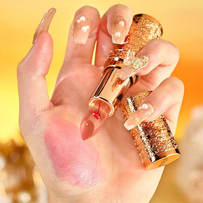 Crystal Color-changing Petal Lipstick for Women Moisturizes long-lasting and non-sticky cup lip balm